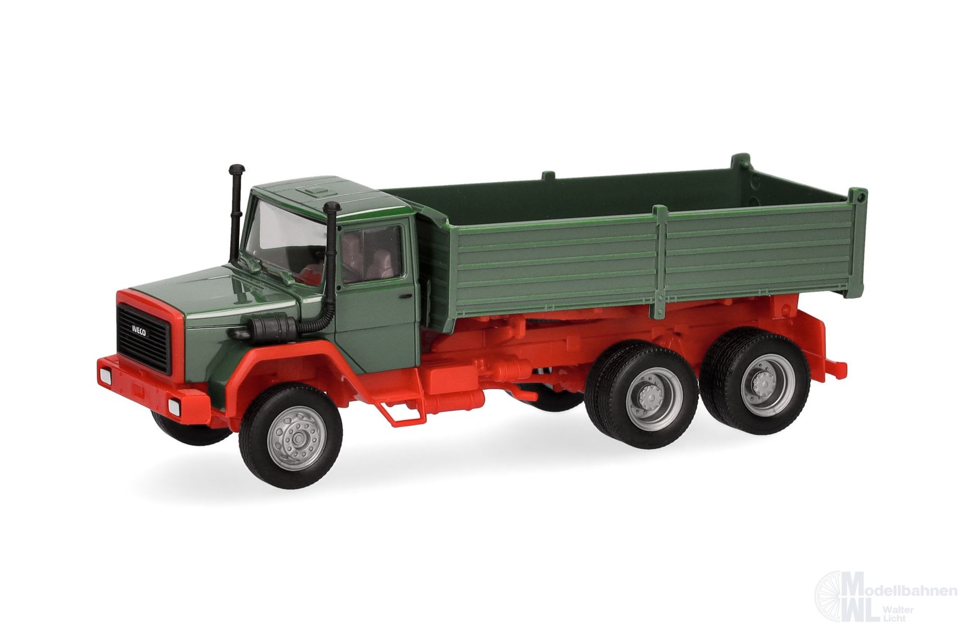 Herpa 320276 - Iveco Hauber Baukipper grün H0 1:87