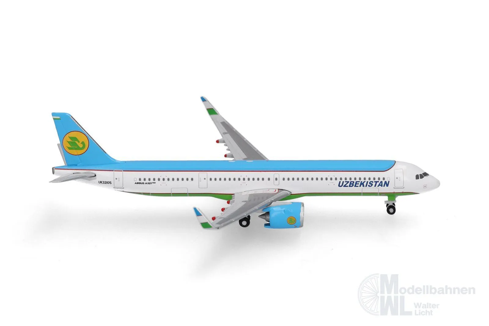 Herpa 539197 - Airbus A321neo Uzbekistan Airways 1:500