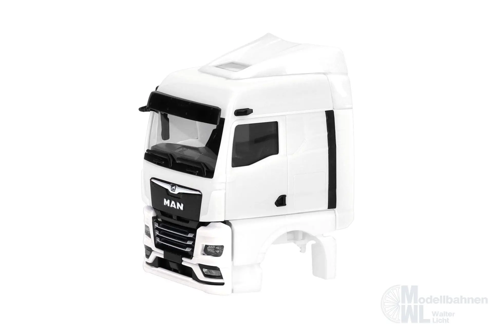 Herpa 086349 - Fahrerhaus MAN TGX GM Windleitbleche Spiegelkamera weiß 2 St. H0 1:87