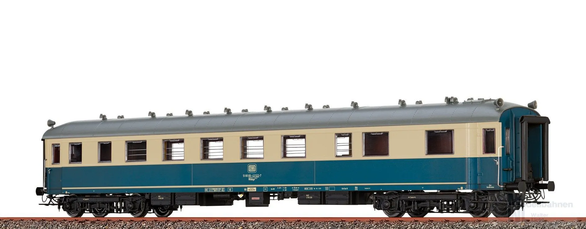 Brawa 46460 - Gesellschaftswagen DB Ep.IV Wgükge 822 H0/GL