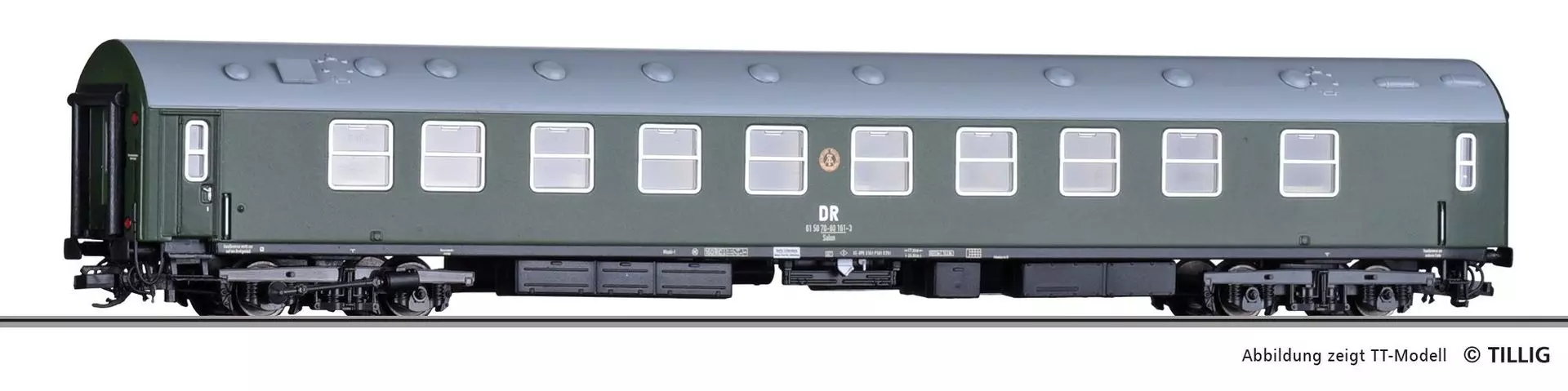 Tillig 74955 - Salon-Nachrichtenwagen DR Ep.IV 2.Betriebnummer H0/GL