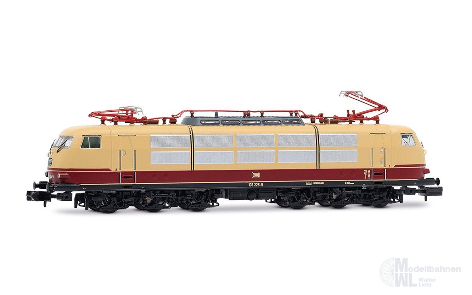 Arnold 2641 - E-Lok BR 103 DB Ep.IV langer Lokksten schwarzer Rahmen N 1:160