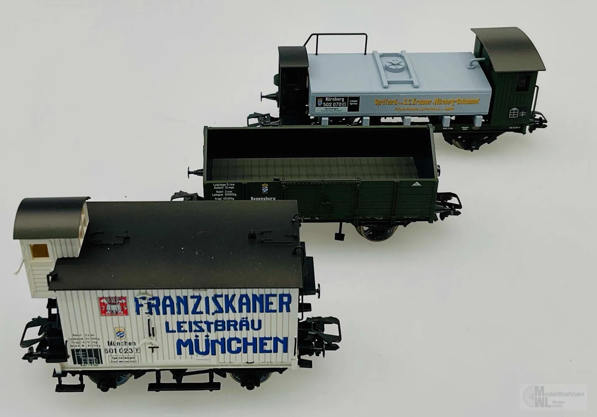 Märklin 46066 - MÄRKLIN - Güterwagen-Set K.Bay.Sts.B Ep.I 3.tlg. H0/WS