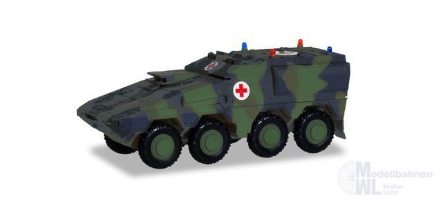 Herpa 746410 - GTK Boxer Sanitätsfahrzeug, dekoriert in Umtarnung bronzegrün