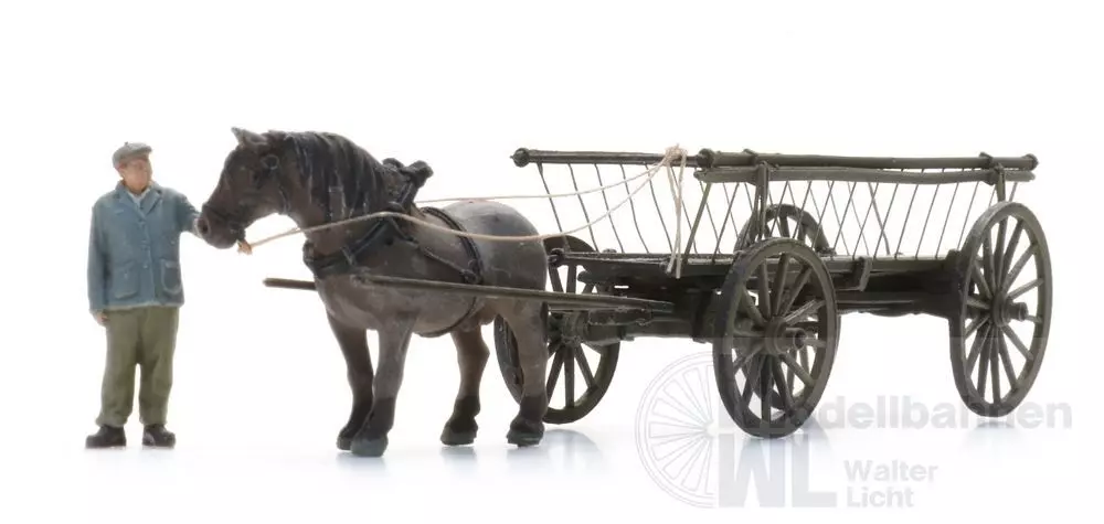 ARTITEC b.v. 387598 - Leiterwagen + Figur H0 1:87