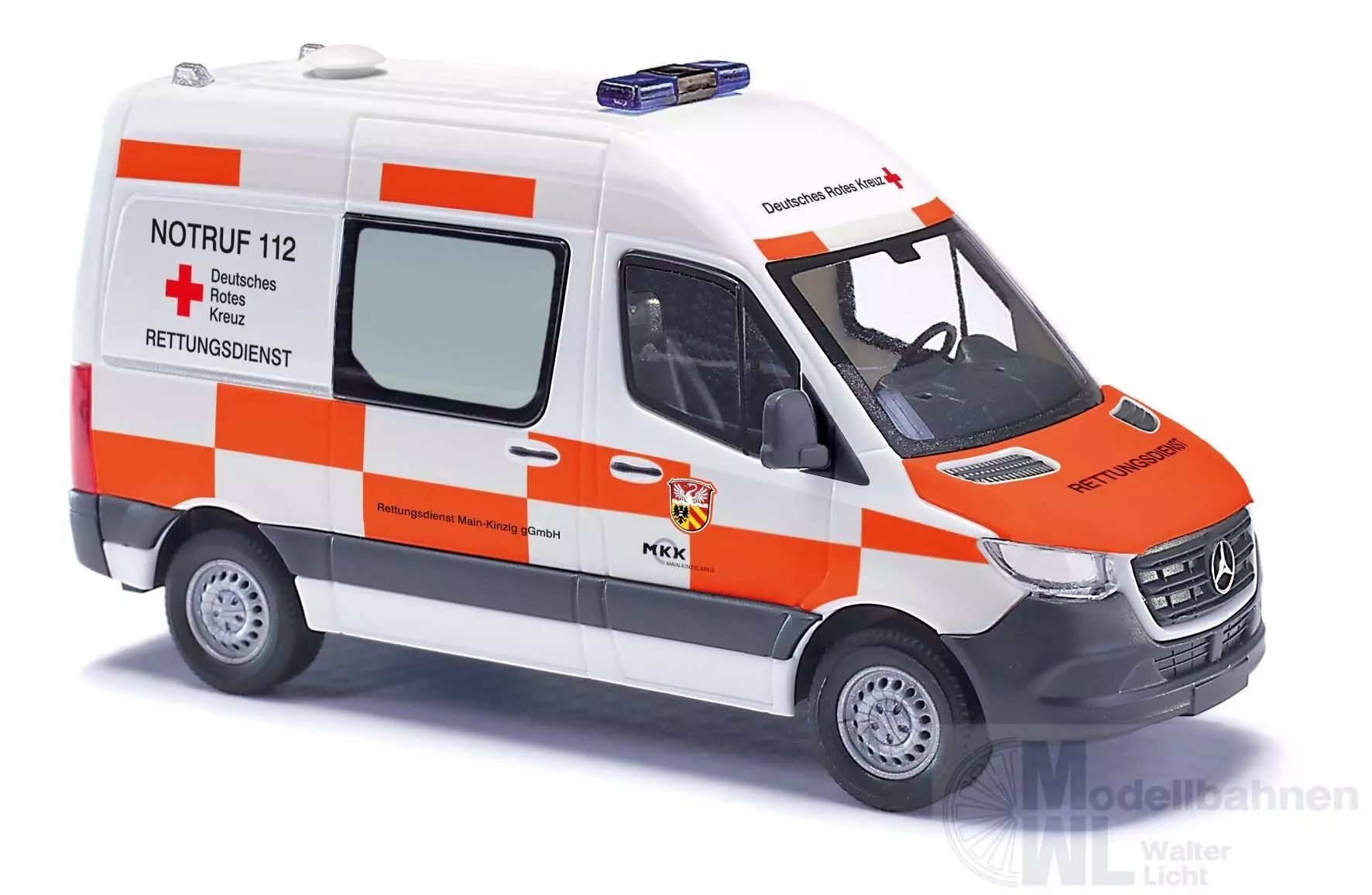 Busch 54005 - Mercedes Sprinter kurz Hochdach DRK Main-Kinzig-Kreis H0 1:87