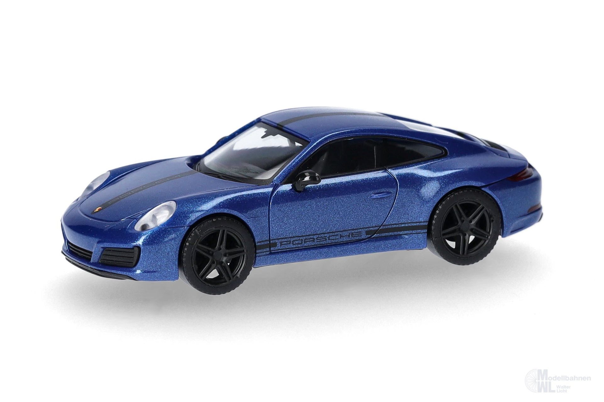 Herpa 430418-002 - Porsche 911 Carrera 4 S saphirblau metallic H0 1:87