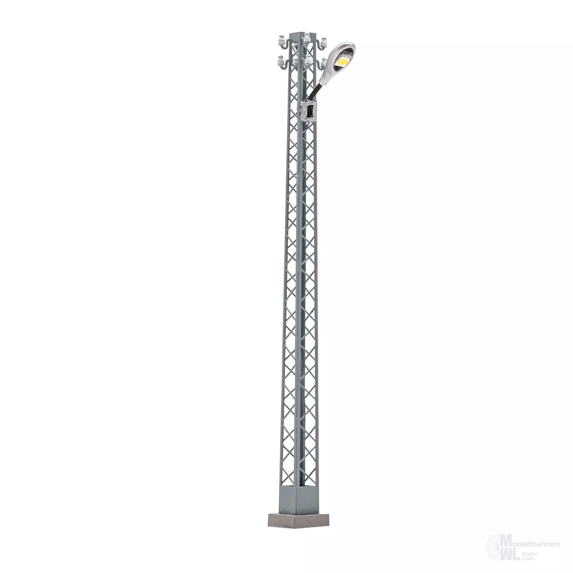 Busch 8727 - Gittermastleuchte weiß oval 78mm TT 1:120