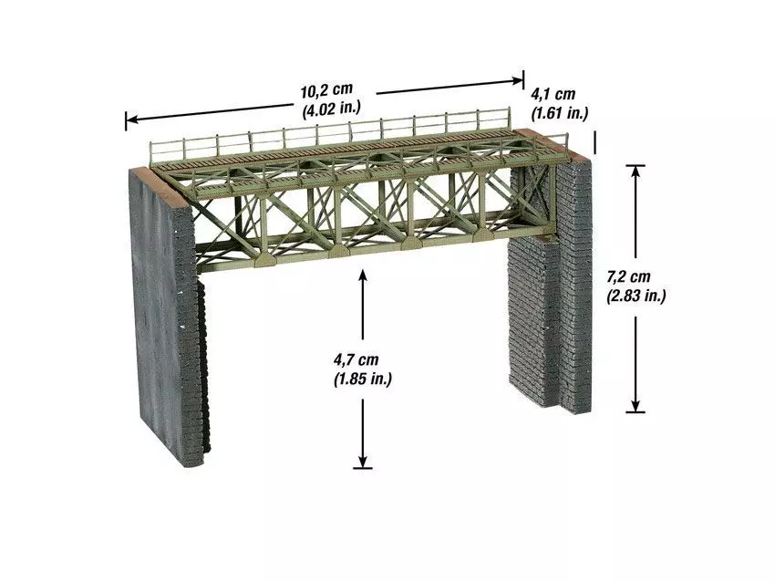 Noch 62810 - Stahlbrücke mit Brückenköpfen N 1:160