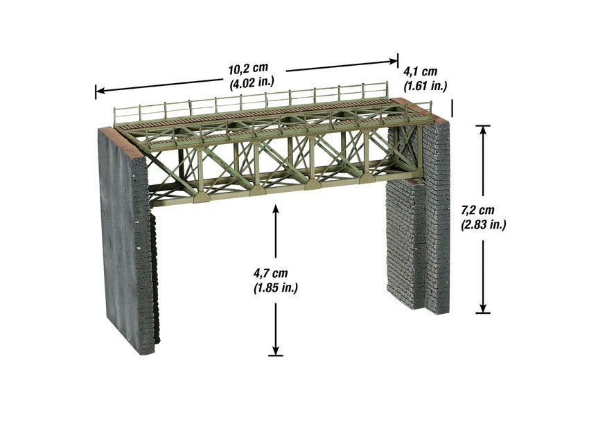 Noch 62810 - Stahlbrücke mit Brückenköpfen N 1:160
