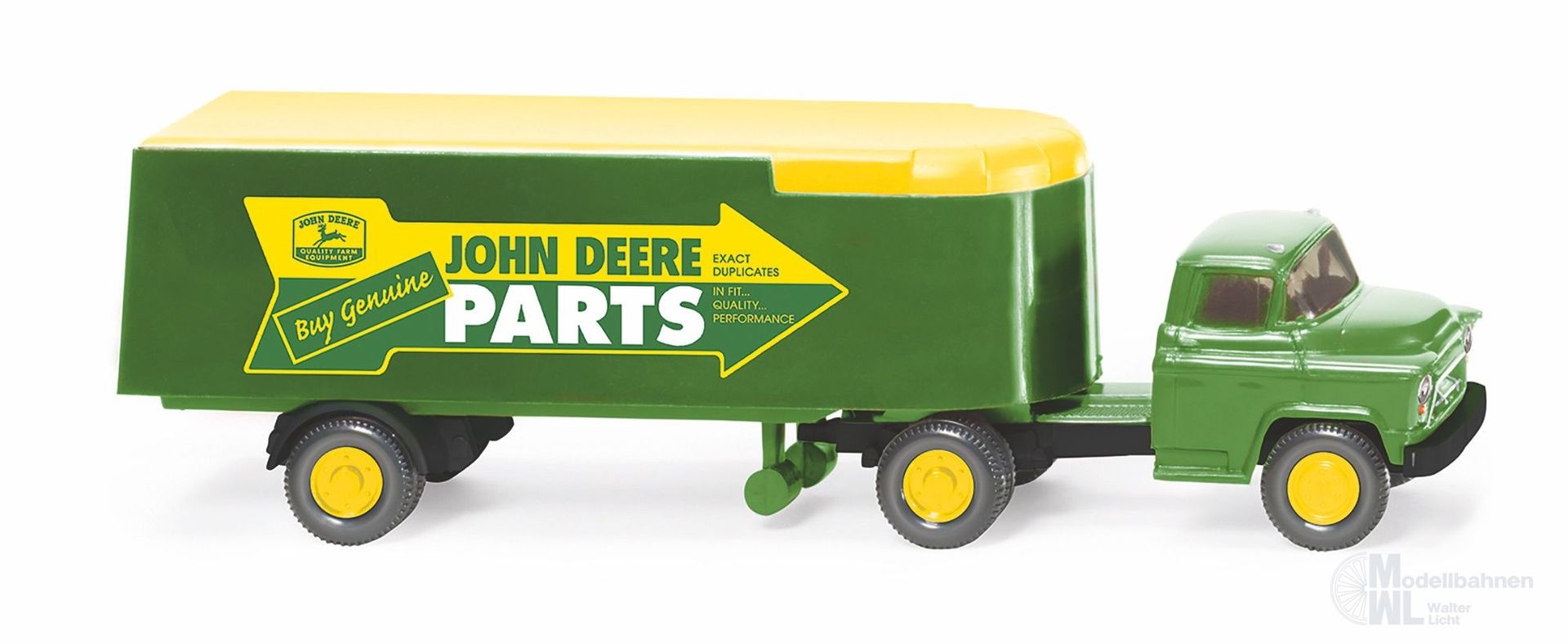 Wiking 052103 - Koffersattelzug Chevrolet John Deere Parts H0 1:87 Wiking 052103 - Koffersattelzug Chevrolet John Deere Parts H0 1:87