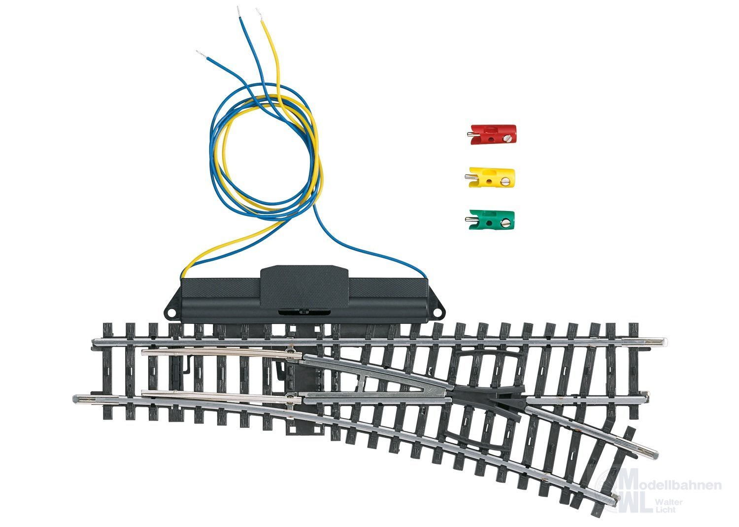 Märklin 2263 - Weiche rechts elektrisch R 424,6 mm Länge 168,9 mm H0/WS
