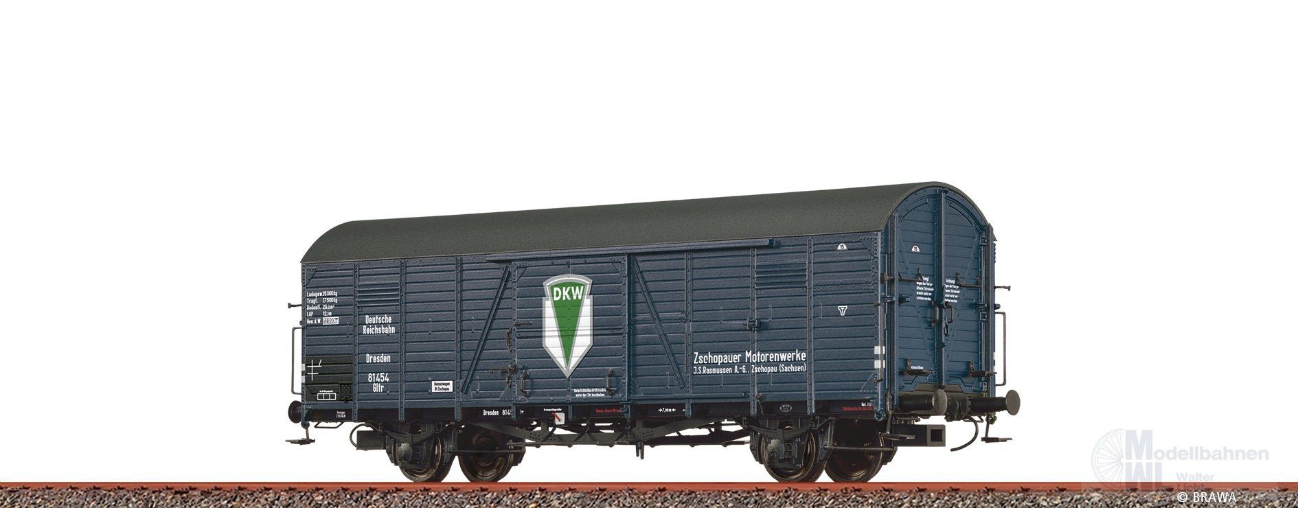 Brawa 50965 - Güterwagen ged. DRG Ep.II DKW Gltr H0/GL