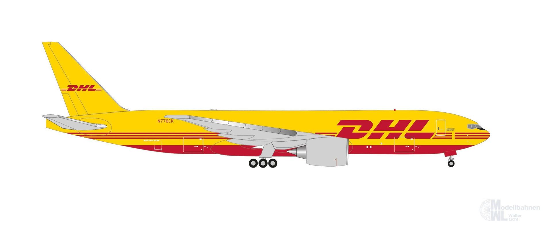 Herpa 537032-001 - Boeing 777F DHL Aviation 1:500