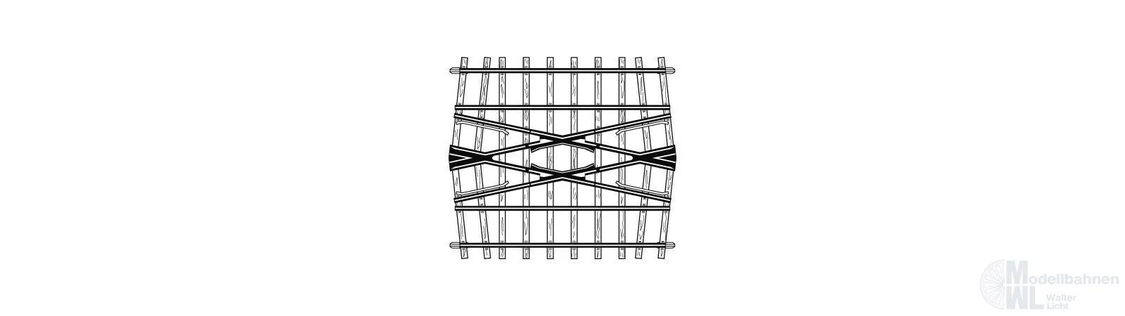 Bemo 4217000 - Kreuzung 24° 71 mm H0m