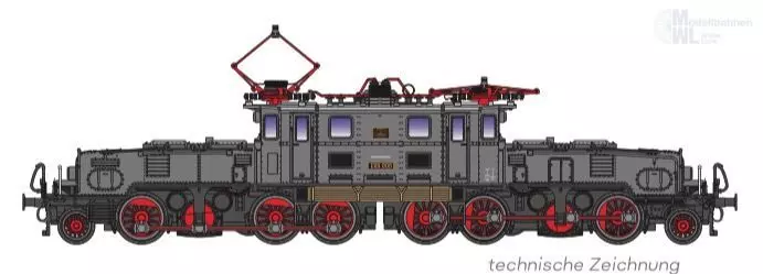 Jägerndorfer Modellbahn 60200_4 - E-Lok E89 DRG Ep.II grau N 1:160