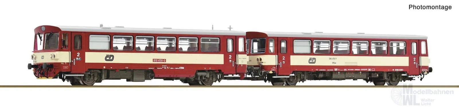 Roco 7790013 - Dieseltriebwagen Rh 810 CD Ep.V mit Beiwagen TT 1:120 Sound