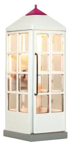 Viessmann 1372 - Telefonzelle Telekom geschlossen mit LED Beleuchtung H0 1:87