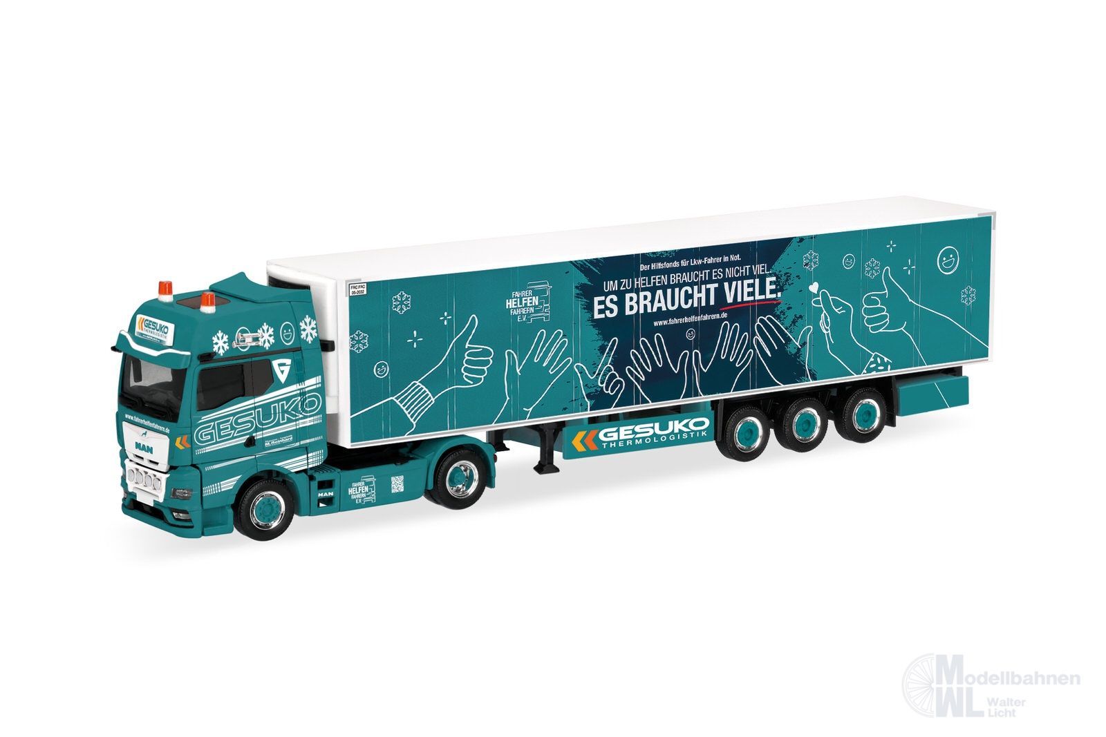 Herpa 322140 - MAN TGX GX KühlkofferSattelzug GESUKO H0 1:87