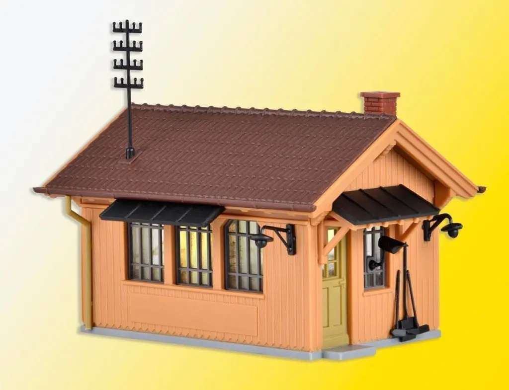 Kibri 39309 - Schrankenwärterhäuschen inkl. Hausbeleuchtung 6017 H0 1:87