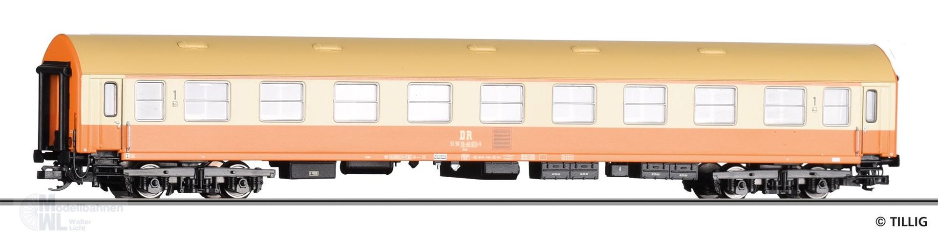 Tillig 16419 - Personenwagen DR Ep.IV Städteexpress 1.Kl. Typ Y/B 70 TT 1:120