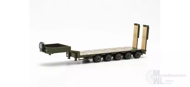Herpa 746977 - Goldhofer Semitiefladeauflieger mit abgeschrägtem Heck und Auffahrrampen H0 1:87