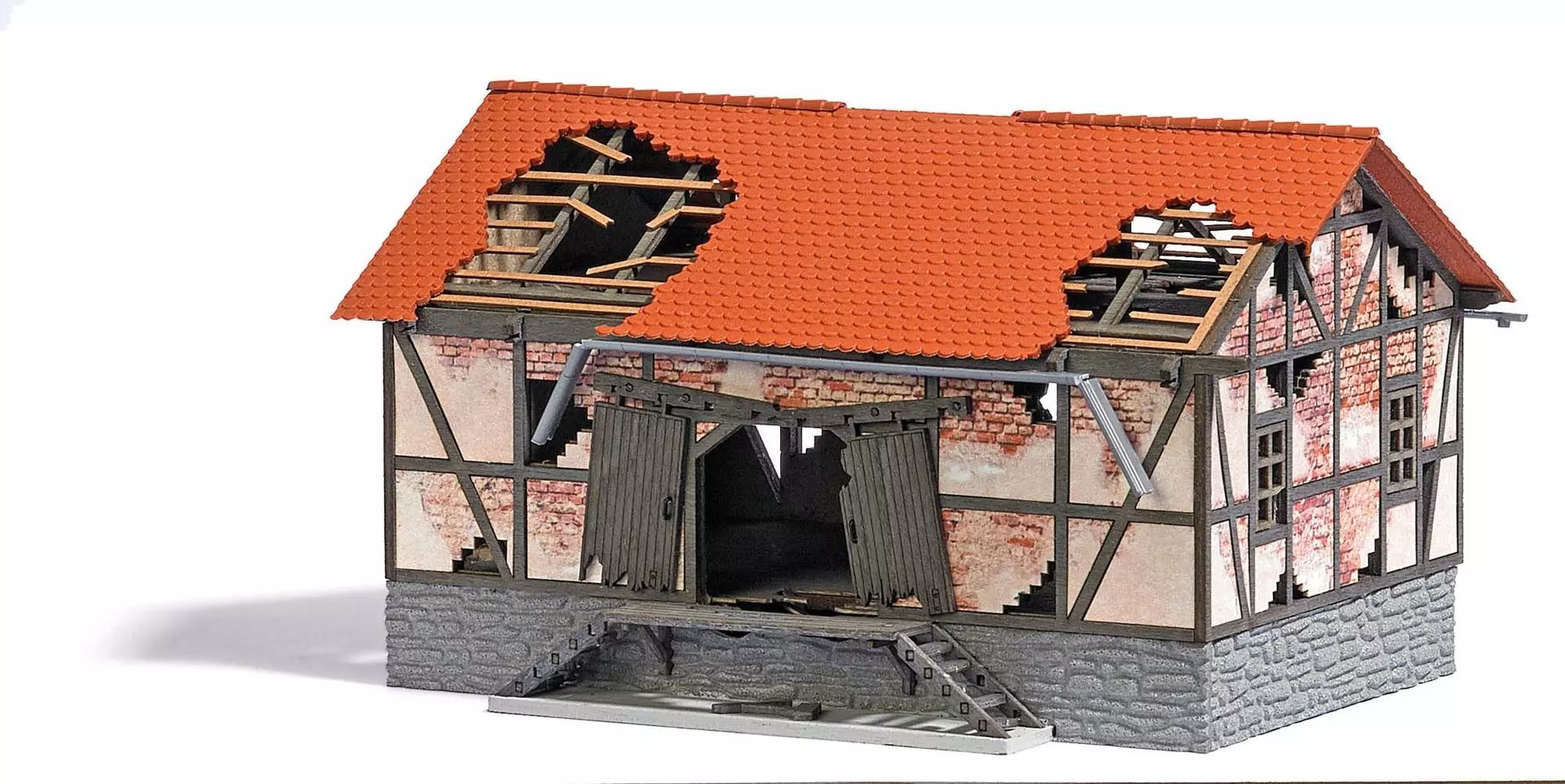 Busch 1664 - Verfallener Güterschuppen H0 1:87