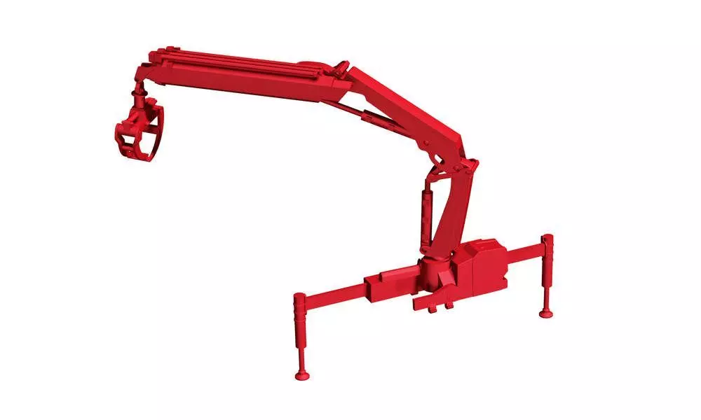 Herpa 54140 - Hiab Ladekran X-HIPRO 232 E-3 mit Greifer rot 1:87