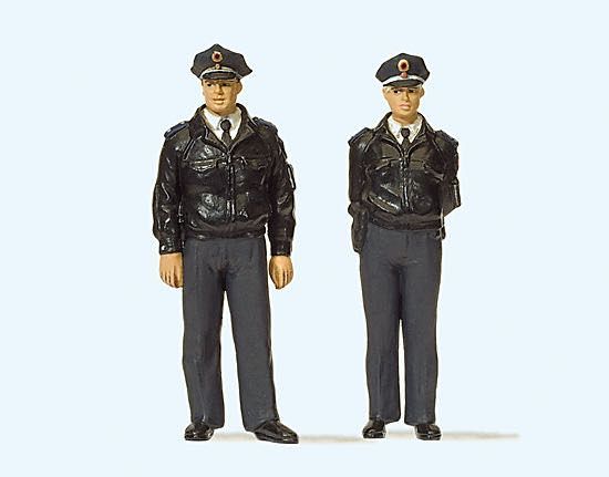 Preiser 63101 - Polizisten stehend blaue Uniform Spur 1