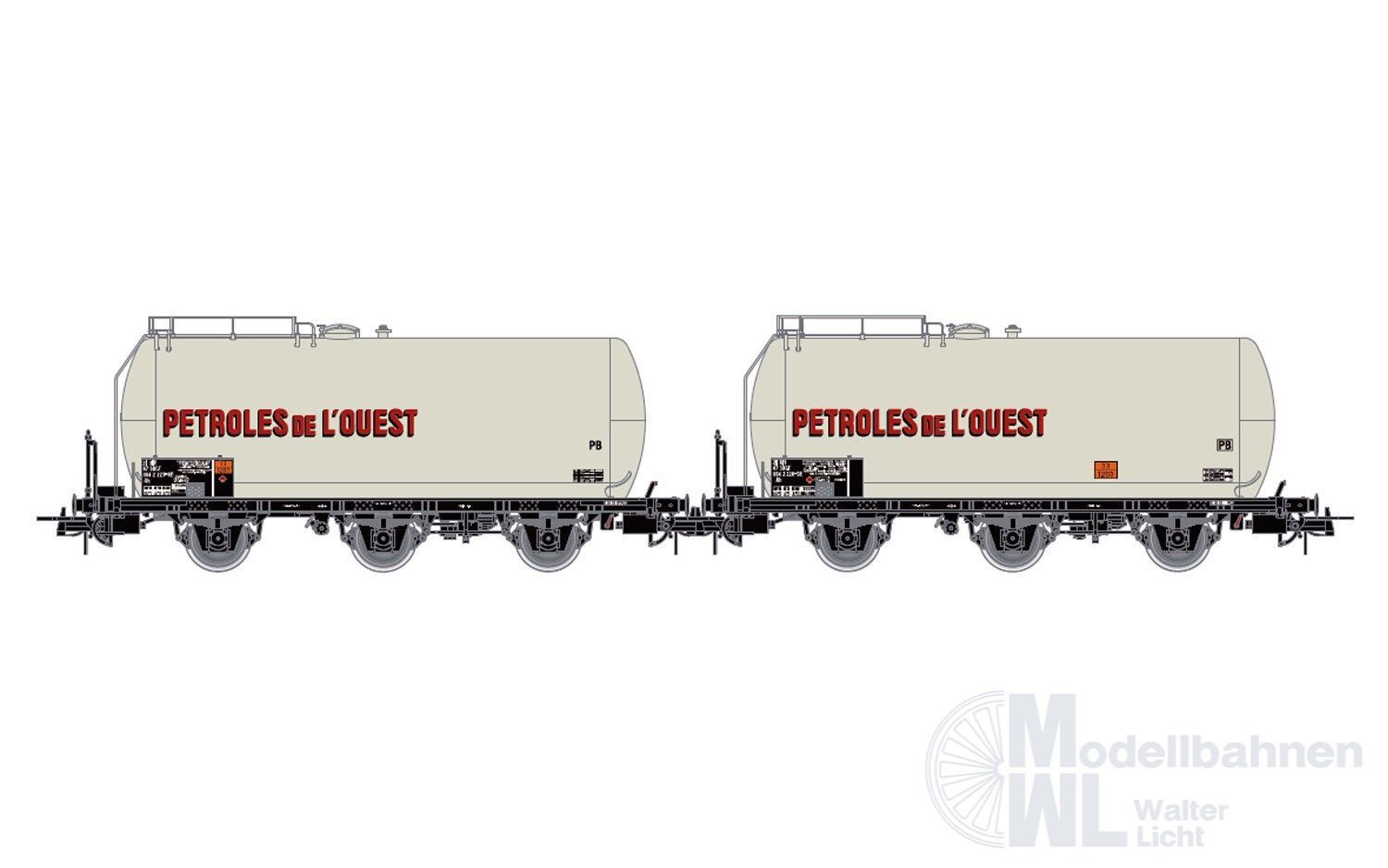 Jouef 6249 - Kesselwagen Set SNCF Ep.IV Petrroles 2.tlg. H0/GL