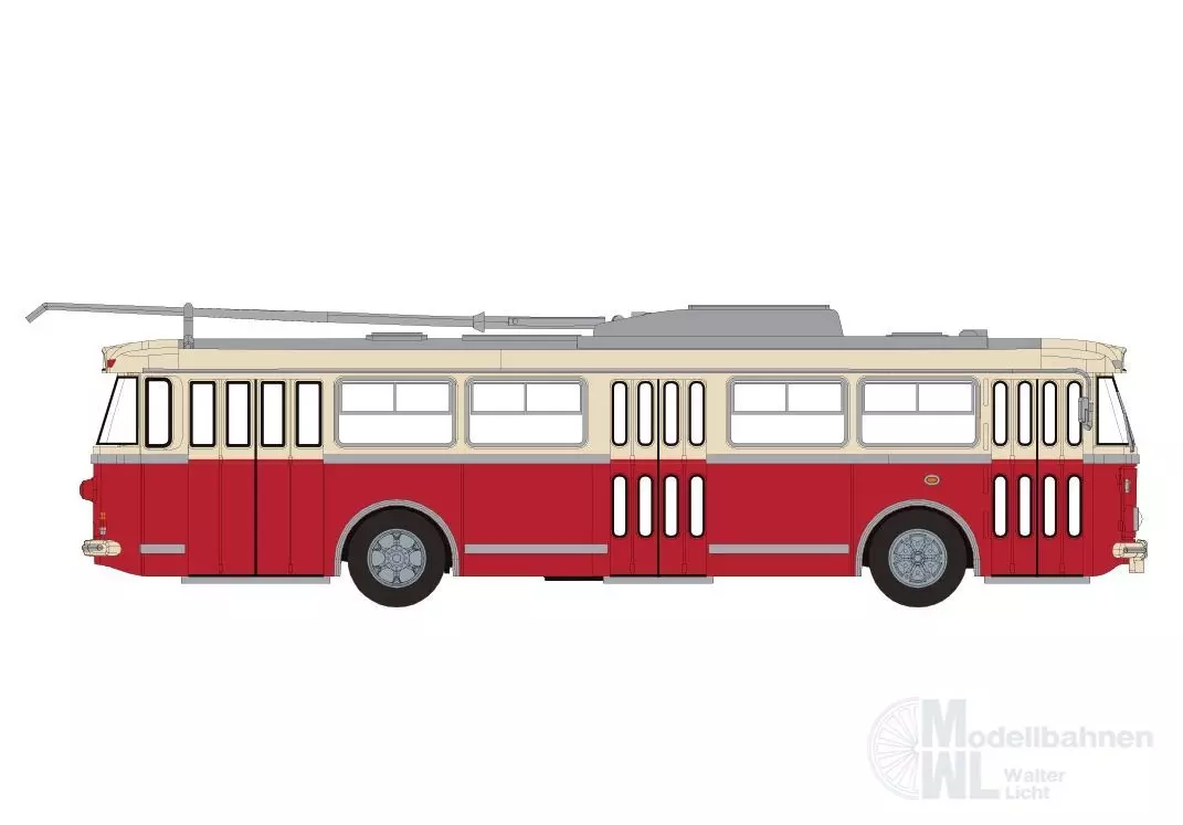 Brekina 61356 - Skoda Tr9 beige/rot H0 1:87