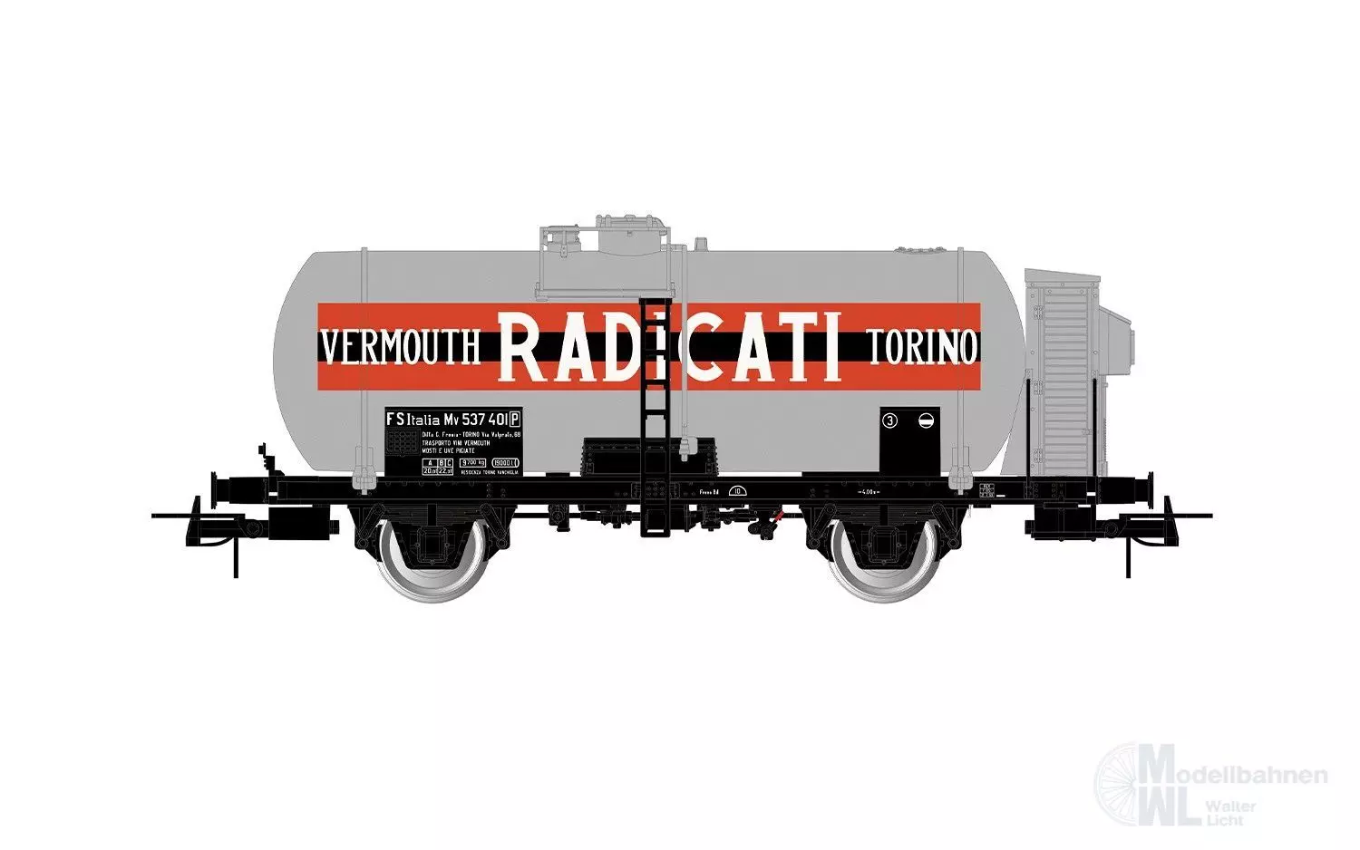 Rivarossi 6707 - Kesselwagen FS Ep.III Vermouth Radicati Torino H0/GL