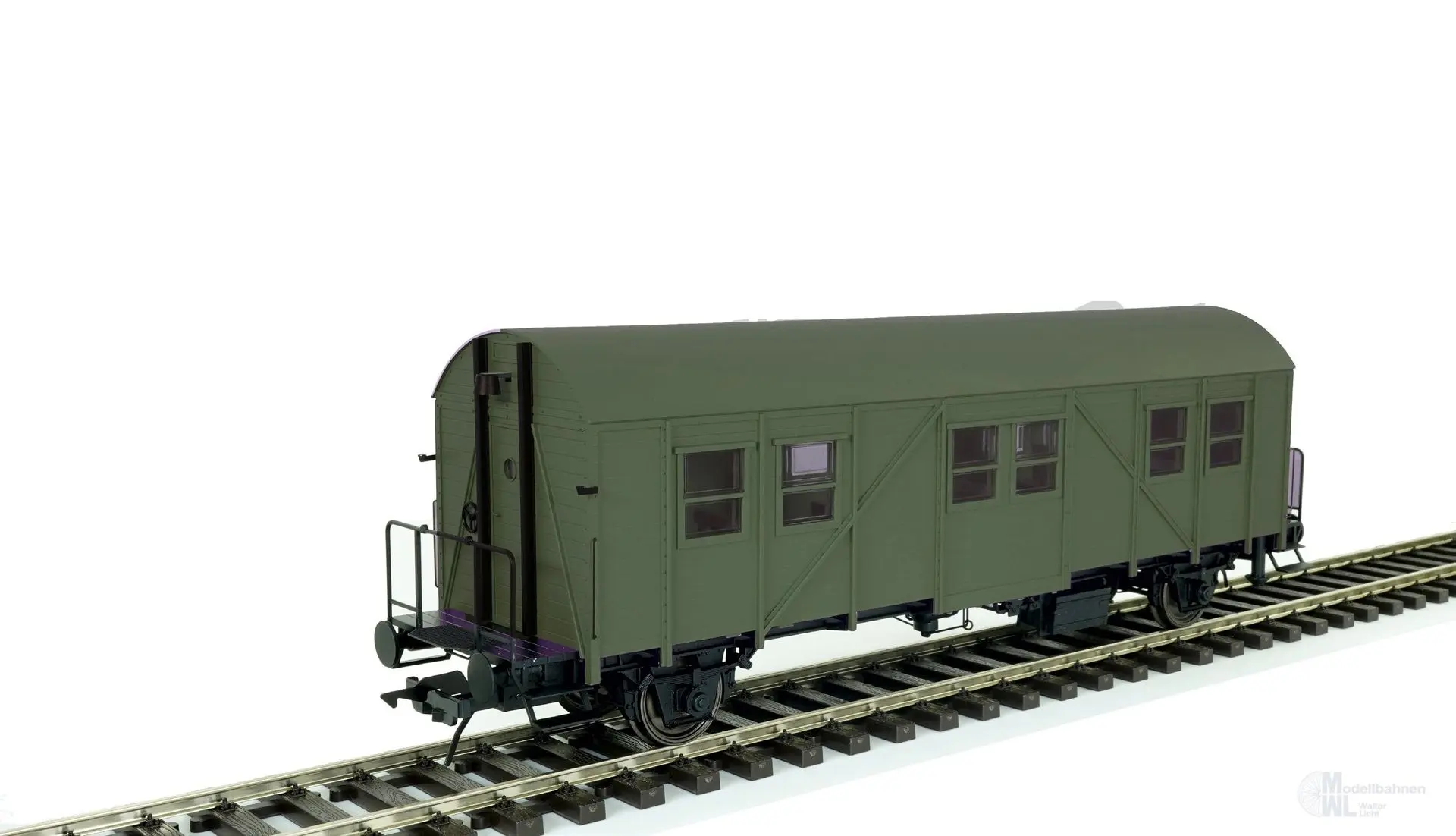 Lenz 41140-04 - Behelfspersonenwagen MCi 43 DB Ep.III RAL6007 Spur 0