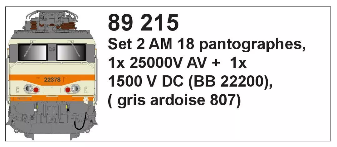 LS Models 89215 - 2er Set Pantographen (AM18) für BB 22200 H0 1:87