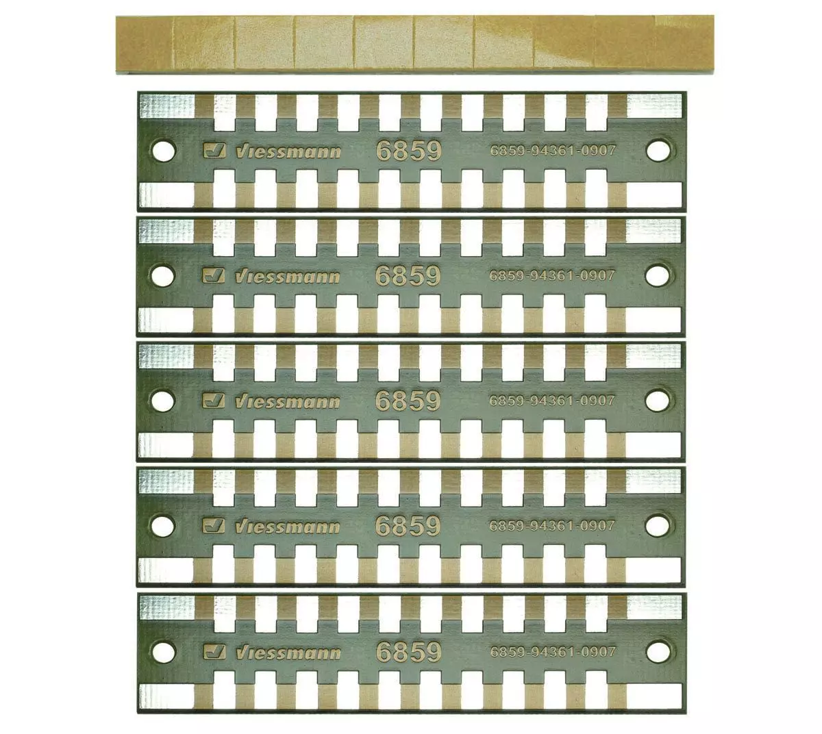 Viessmann 6859 - Löt Verteilerleisten 2 polig 5 Stück