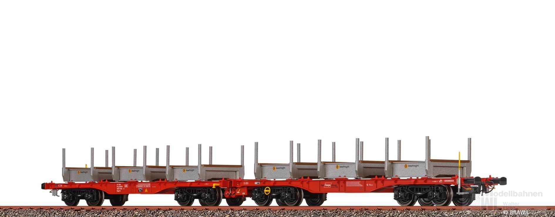 Brawa 50665 - Drehgestellflachwagen ÖBB Ep.VI Sggrrs H0/GL Brawa 50665 - Drehgestellflachwagen ÖBB Ep.VI Sggrrs H0/GL