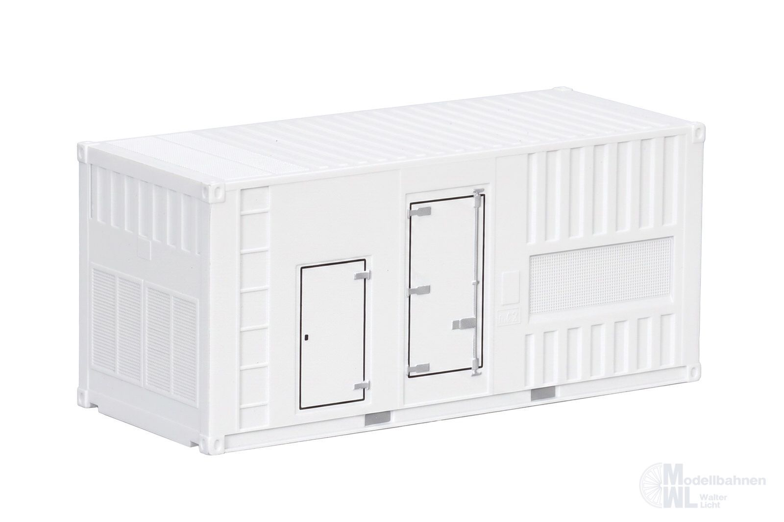Herpa 055505 - Set 2x 20 ft. Container Strom weiß H0 1:87