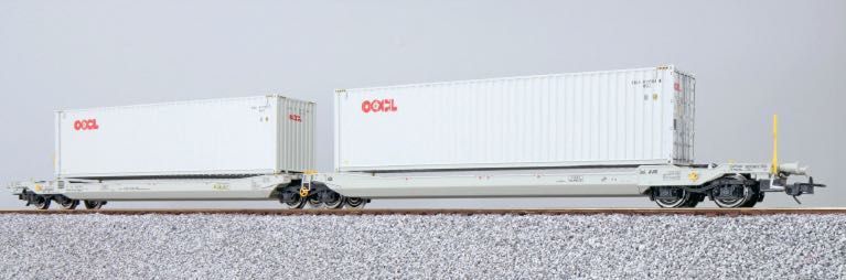 ESU 36543 - Taschenwagen Sdggmrs NL-AAEC Ep.VI Container OOLU818584 / OOLU977307 H0/GL