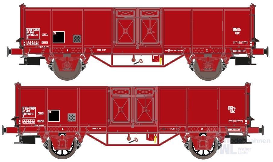 Exact Train 23953 - Güterwagen Set offen SNCF Ep.IV 2.tlg. H0/GL