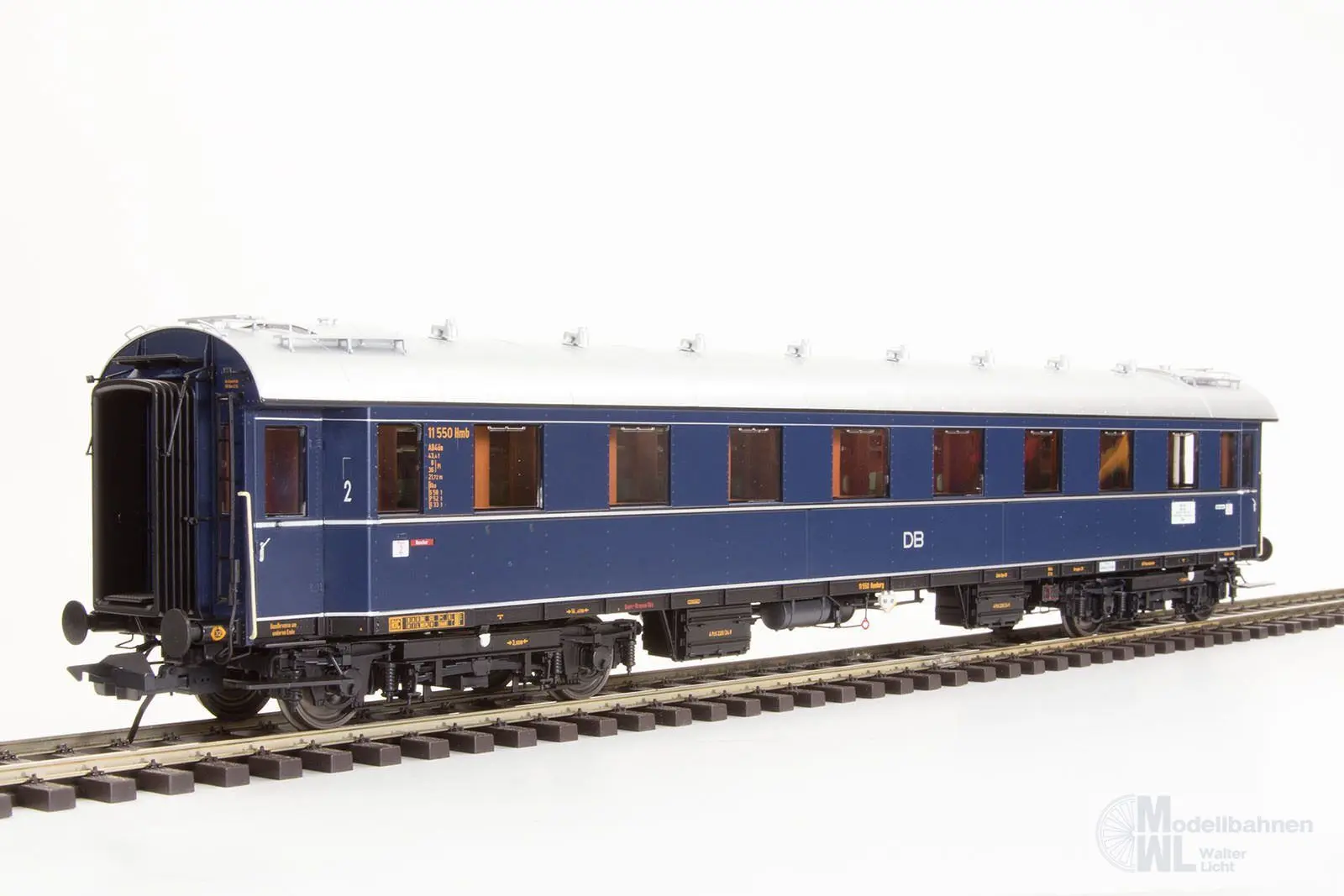 Lenz 41250-04 - Schnellzugwagen DB Ep.IIIa Gr. 29 2.Kl. AB4üe-28 stahlblau Spur 0