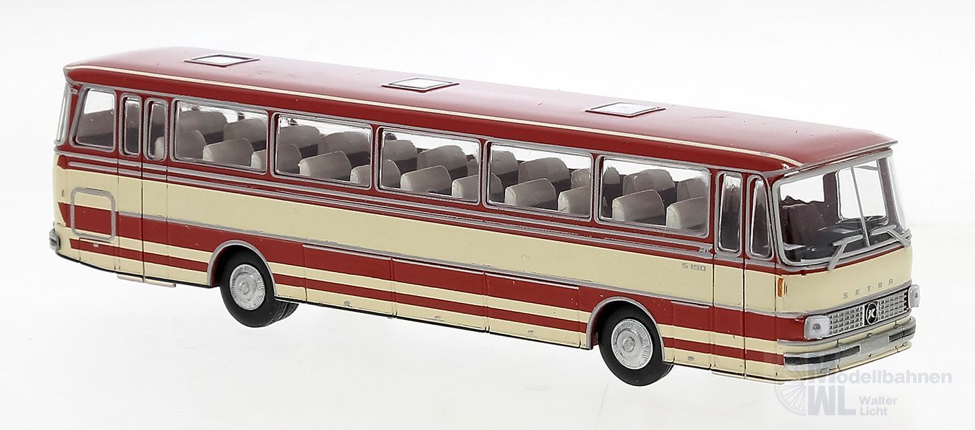 Brekina 56050 - Setra S 150 H Reisebus rot/elfenbein H0 1:87