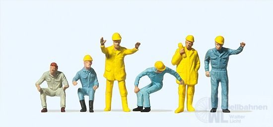 Preiser 14128 - Autokran-Personal H0 1:87