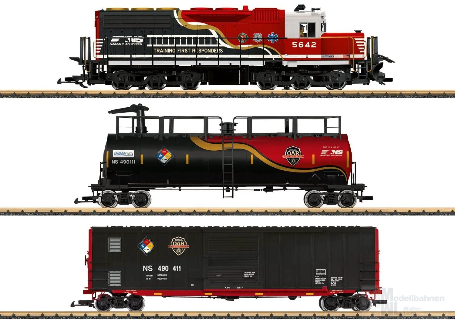 LGB 29911 - Feuerlösch Zug Norfolk & Southern Railroad Ep.VI Spur G 1:22,5 Sound