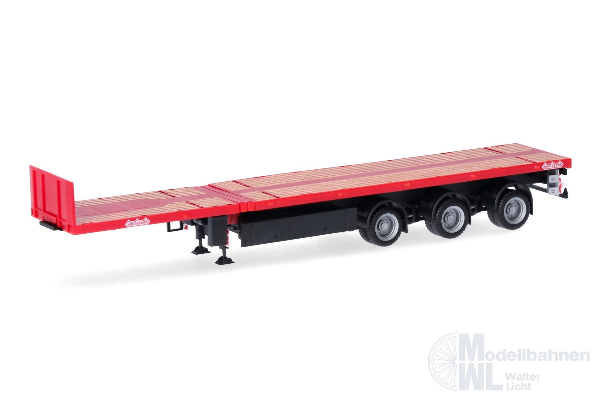 Herpa 076050-002 - Nooteboom Teletrailer 3-achs rot H0 1:87