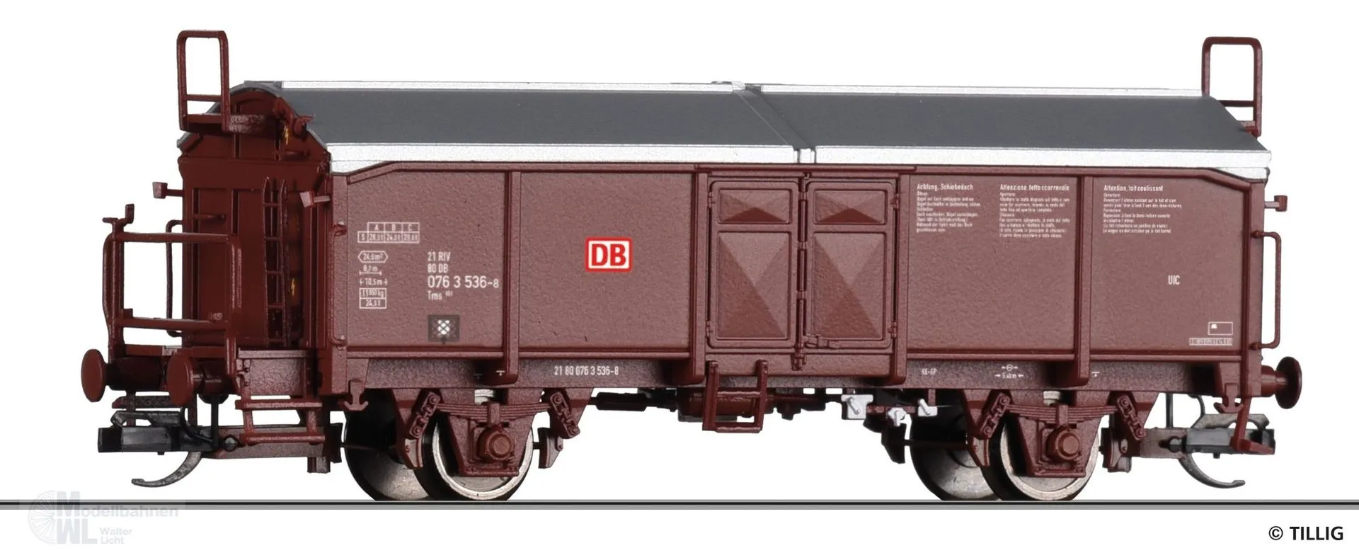 Tillig 17681 - Schiebedachwagen Tms 851 DB AG Ep.V TT 1:120