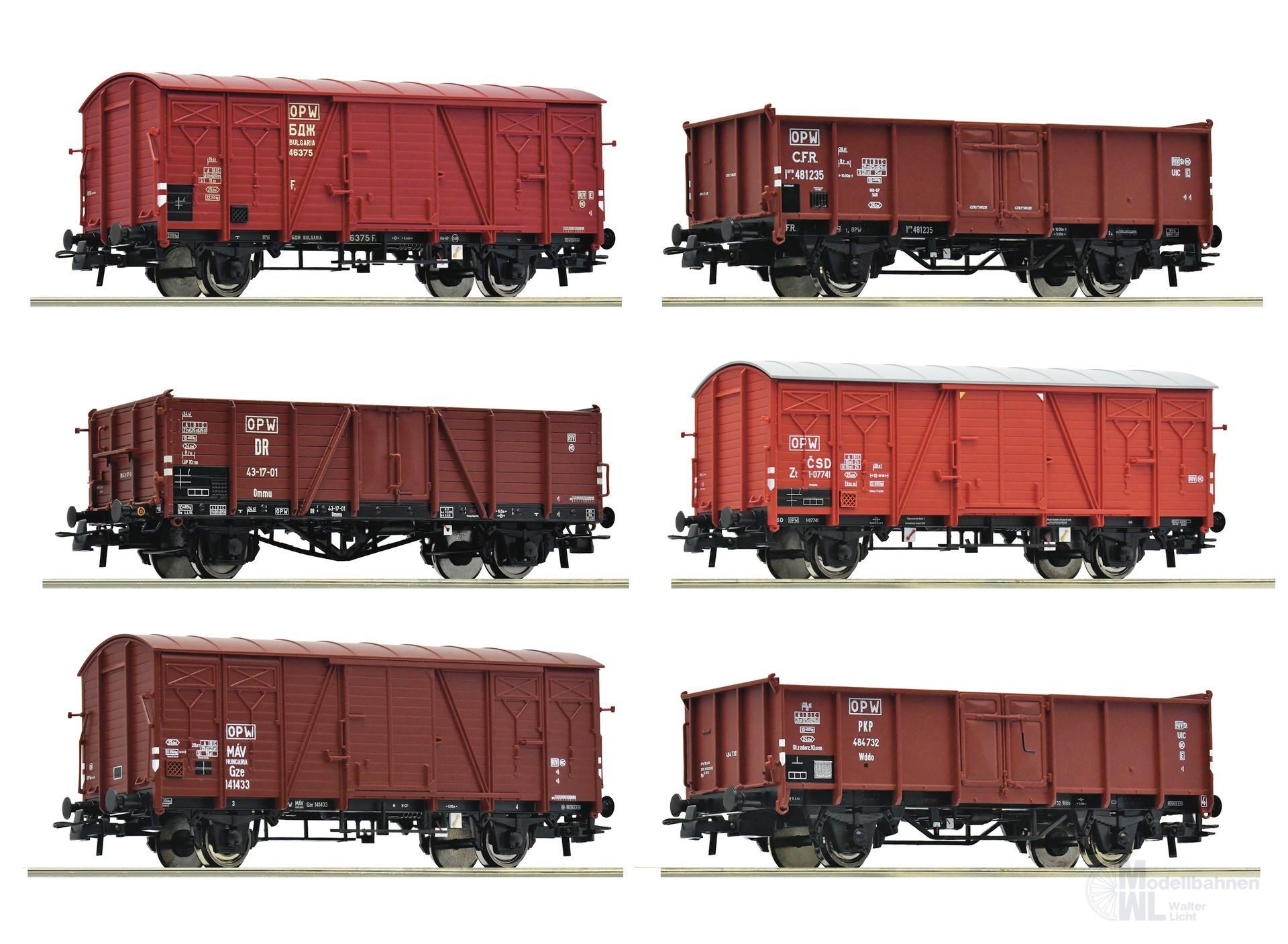 Roco-6600098 Roco 6600098 - Güterwagen Set 60 Jahre OPW Ep.III H0/GL