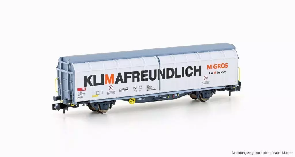 Hobbytrain 24661 - Schiebewandwagen SBB/MIGROS Ep.VI Hbbillns N 1:160