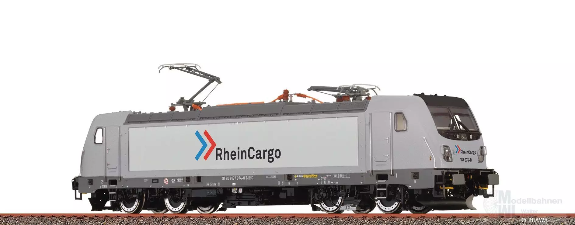 Brawa 43842 - E-Lok BR 187 RheinCargo Ep.VI H0/GL BASIC