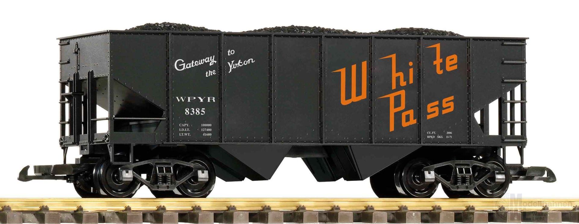 Piko 38964 - Schüttgutwagen WP&YR mit Kohleladung SPUR G 1:22,5 Piko 38964 - Schüttgutwagen WP&YR mit Kohleladung SPUR G 1:22,5