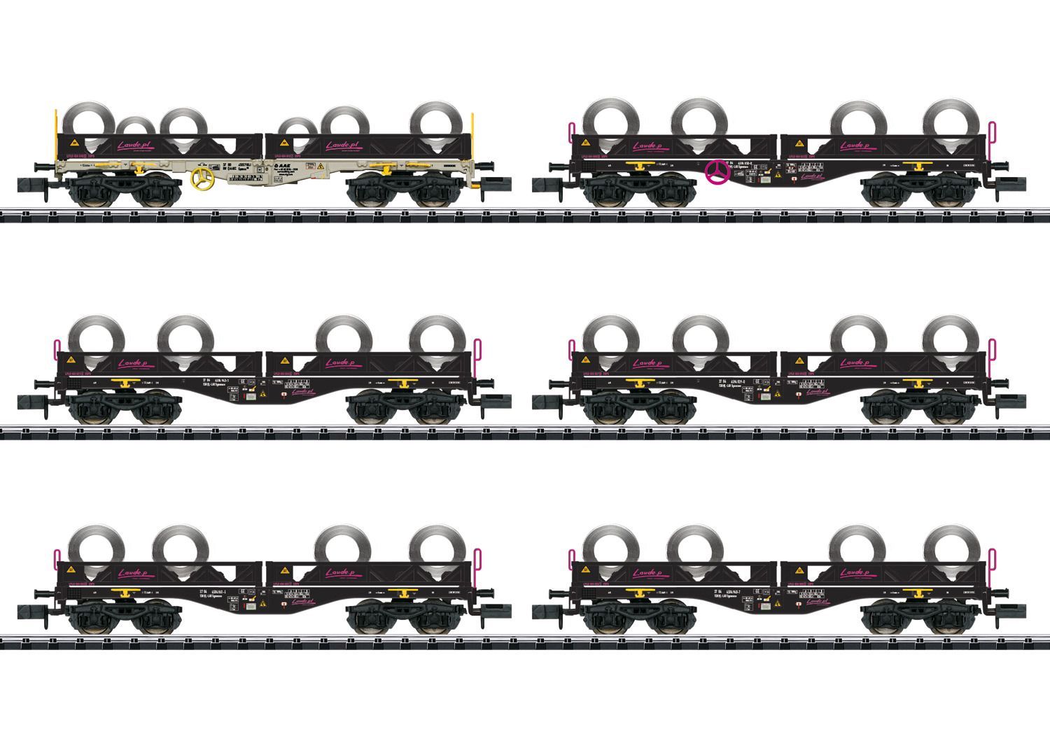 Trix 15080 - Güterwagen-Set Coiltransport AAE Ep.VI 6.tlg. N 1:160